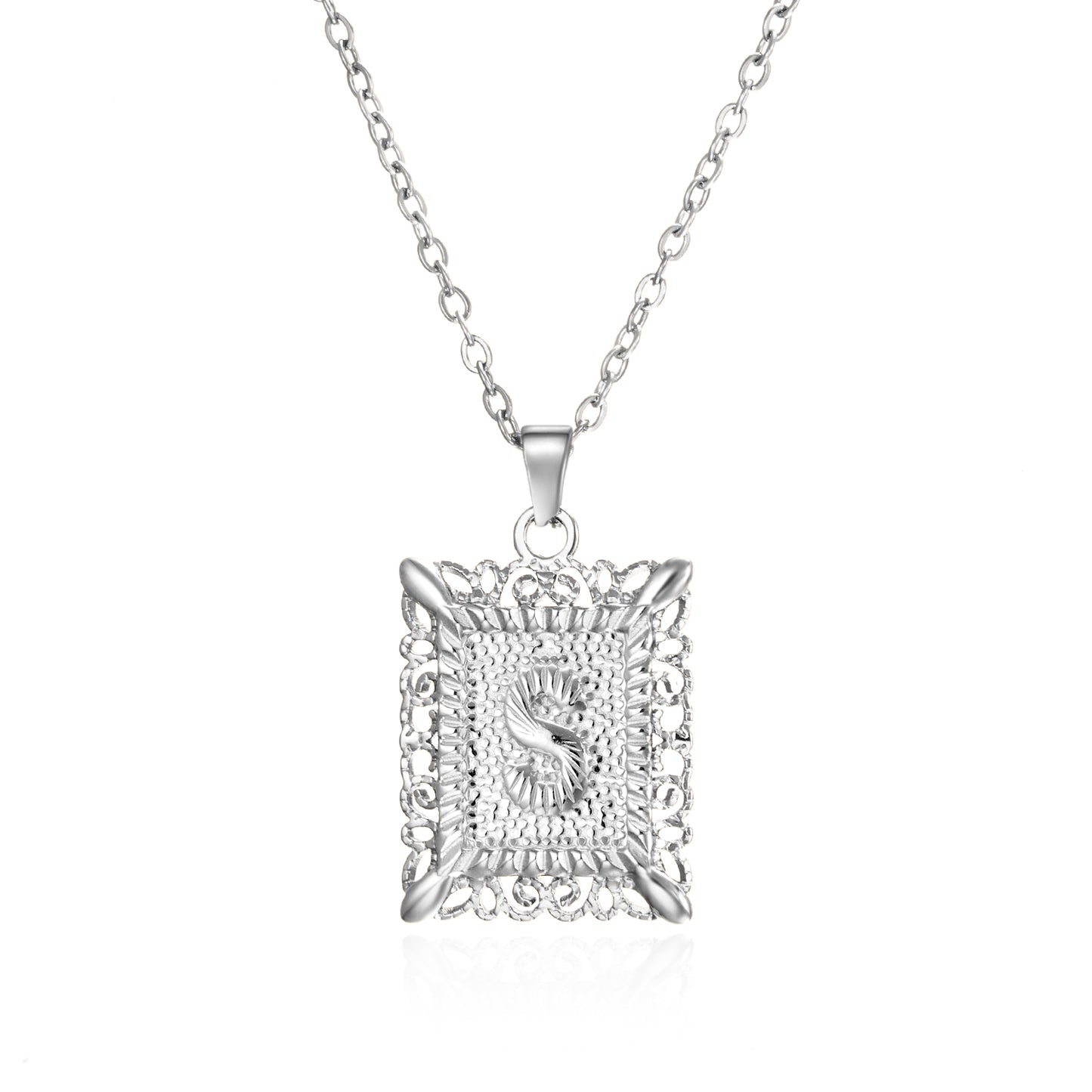Initial Letter Necklace – Stainless Steel Alphabet Pendant