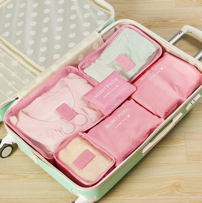 Durable Waterproof Nylon Packing Cube Travel Organizer Set (6 Pieces)