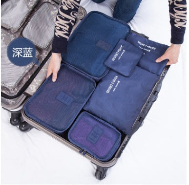 Durable Waterproof Nylon Packing Cube Travel Organizer Set (6 Pieces)