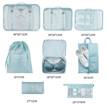 8-Piece Travel Packing Cube Set – Luggage Divider & Organizer Bags