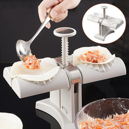 Double Head Dumpling Maker Manual Press Dumpling Mold Kitchen Tool