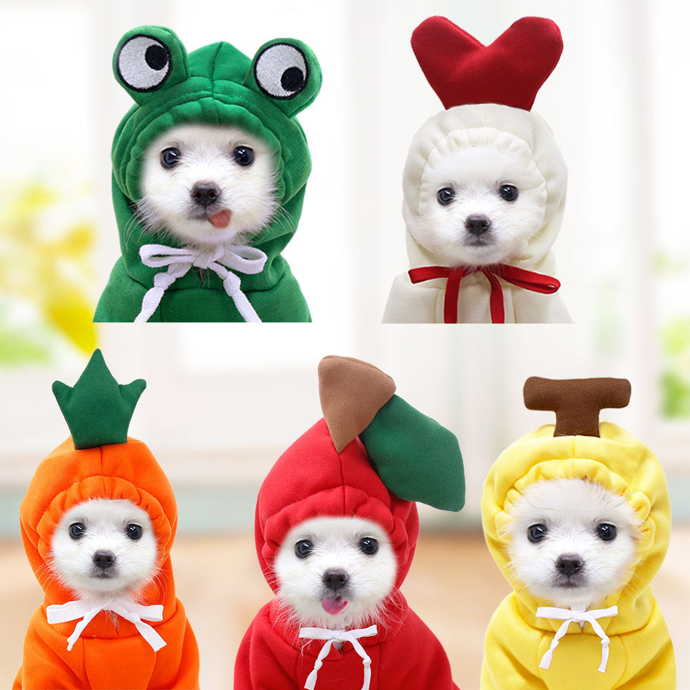 Cute Fruit Dog Hoodie – Warm Winter Pet Clothes