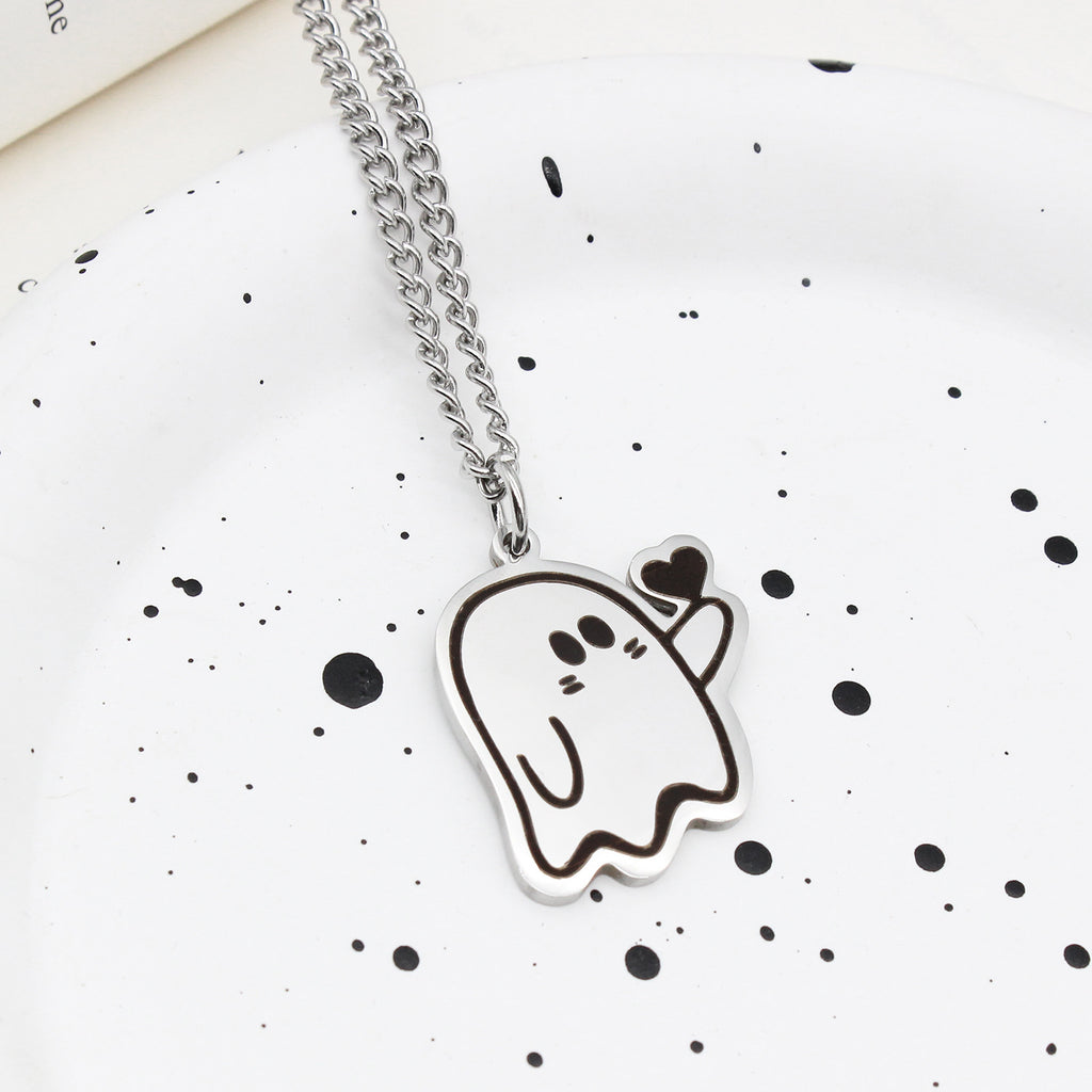 Cute Love Ghost Necklace – Χαριτωμένο Κολιέ Φαντασματάκι για Ζευγάρια & Φίλους