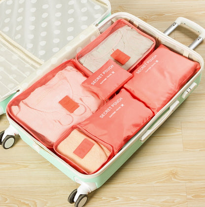 Durable Waterproof Nylon Packing Cube Travel Organizer Set (6 Pieces)