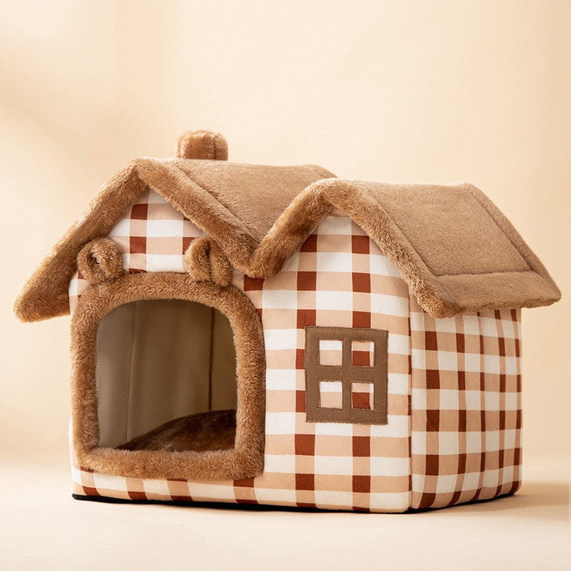 Foldable Dog House Winter Pet Nest – Ζεστό Κρεβατάκι Cave για Κατοικίδια