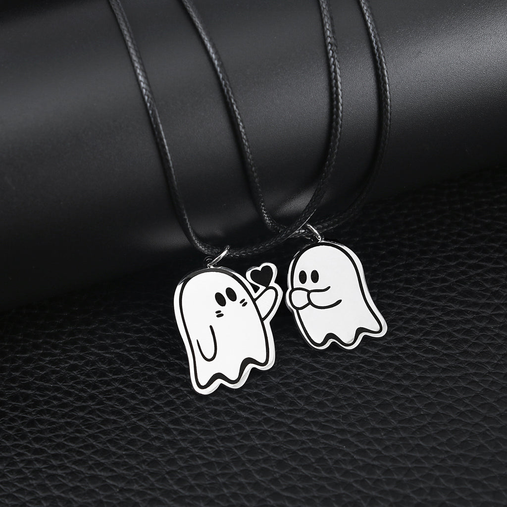 Cute Love Ghost Necklace – Χαριτωμένο Κολιέ Φαντασματάκι για Ζευγάρια & Φίλους