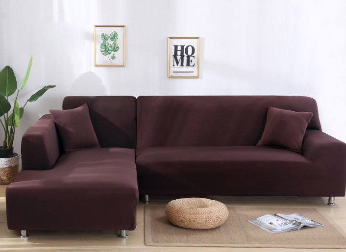 Modern Solid Color Lamb Wool Sofa Cover – Plush Anti-Slip Sofa Protector