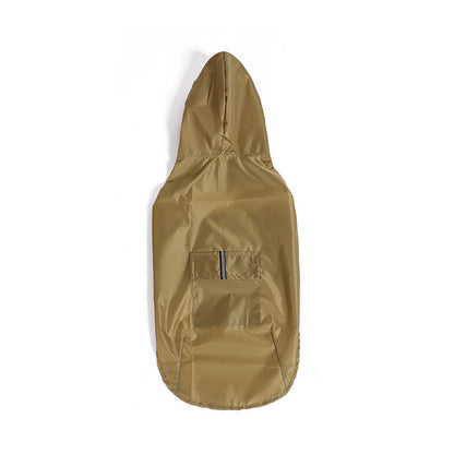 Reflective Large Dog Windproof Hooded Raincoat