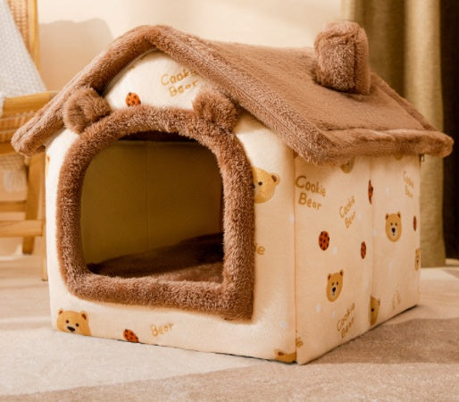 Foldable Dog House Winter Pet Nest – Ζεστό Κρεβατάκι Cave για Κατοικίδια