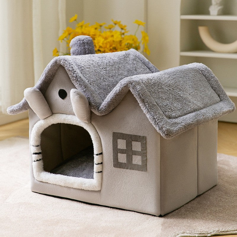 Foldable Dog House Winter Pet Nest – Ζεστό Κρεβατάκι Cave για Κατοικίδια
