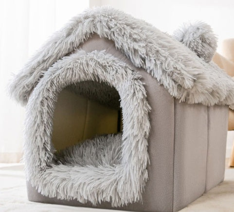Foldable Dog House Winter Pet Nest – Ζεστό Κρεβατάκι Cave για Κατοικίδια