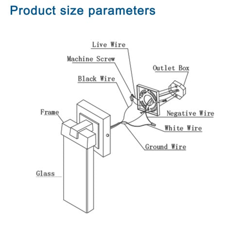 Outdoor Waterproof Clear LED Crystal Wall Light (2 Pack)