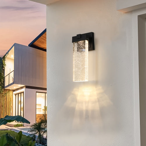 Outdoor Waterproof Clear LED Crystal Wall Light (2 Pack)