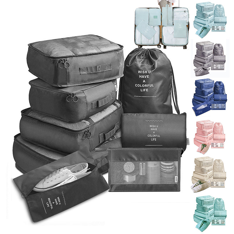 8-Piece Travel Packing Cube Set – Luggage Divider & Organizer Bags