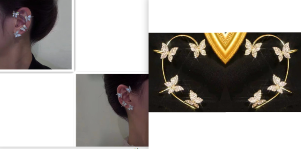 Fashion Butterfly Ear Clip – Κομψά Γυναικεία Σκουλαρίκια Πεταλούδα
