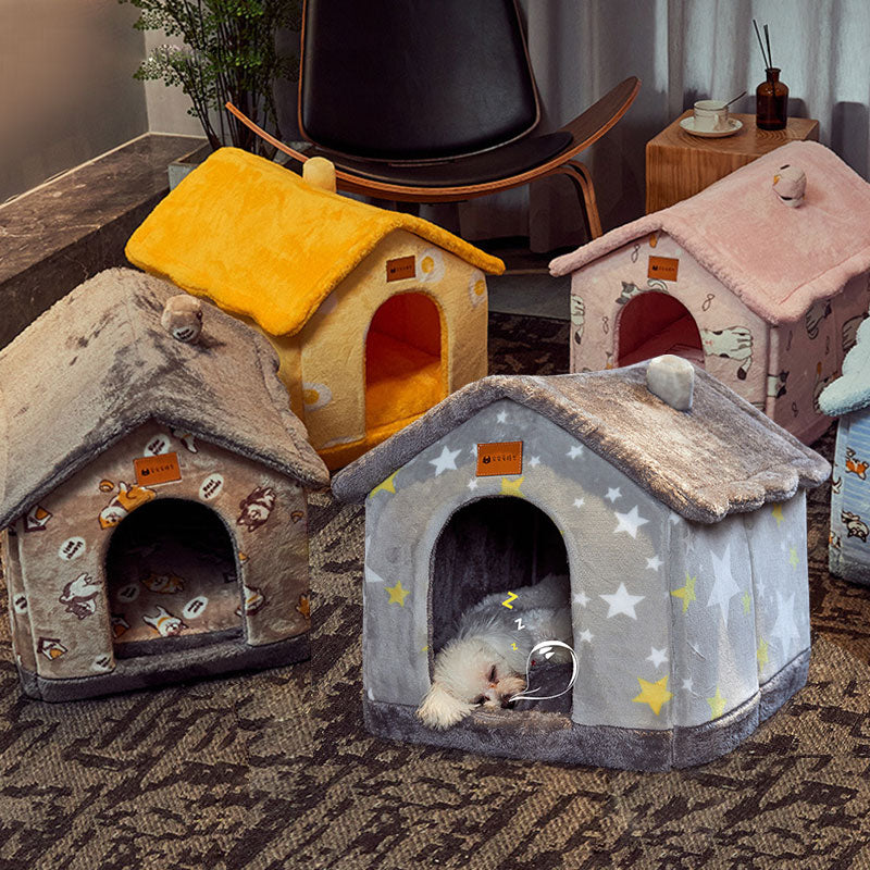 Foldable Dog House Winter Pet Nest – Ζεστό Κρεβατάκι Cave για Κατοικίδια