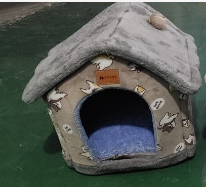Foldable Dog House Winter Pet Nest – Ζεστό Κρεβατάκι Cave για Κατοικίδια