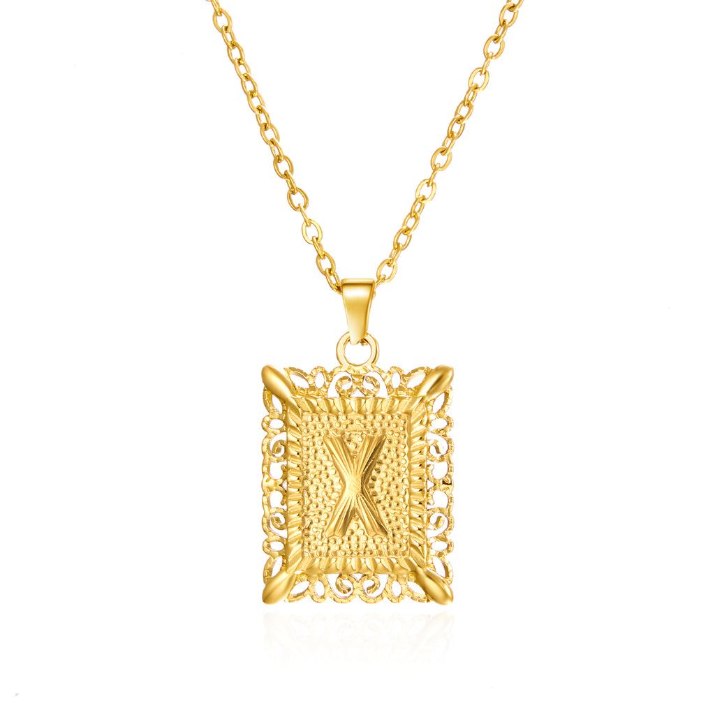 Initial Letter Necklace – Κολιέ με Αρχικό Γράμμα Α-Ζ από Ανοξείδωτο Ατσάλι