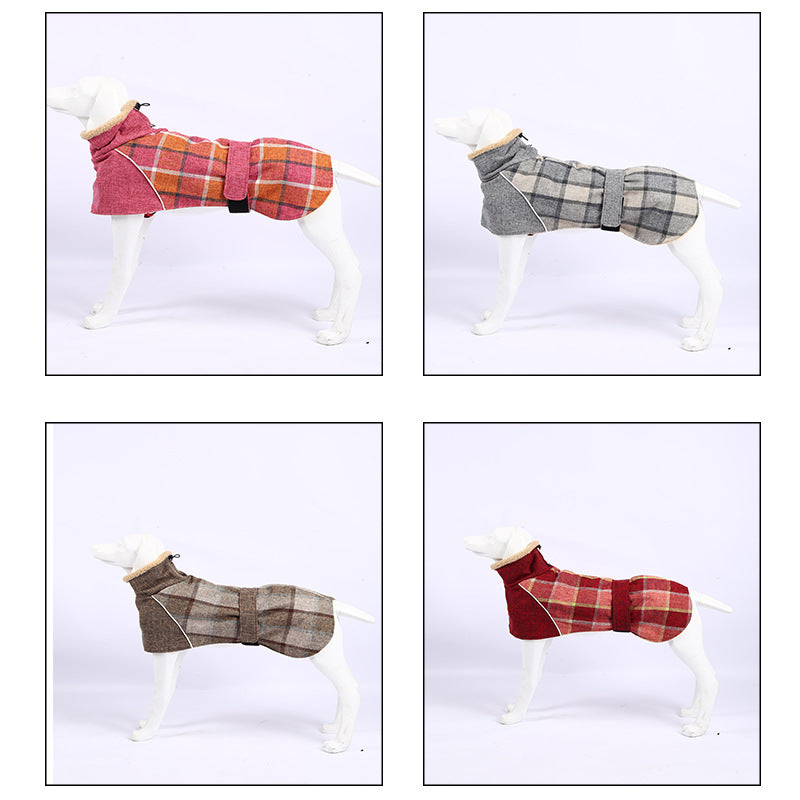 Wool Plaid Pet Clothes – Ζεστό Καρό Ρούχο Σκύλου