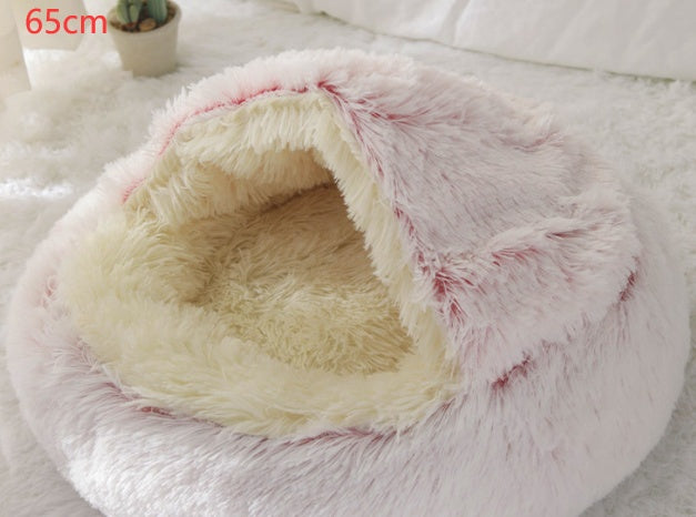 2 In 1 Dog & Cat Bed – Ζεστό Plush Κρεβάτι Κατοικιδίων για Χειμώνα