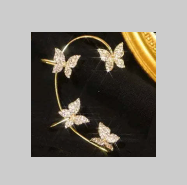 Fashion Butterfly Ear Clip – Κομψά Γυναικεία Σκουλαρίκια Πεταλούδα