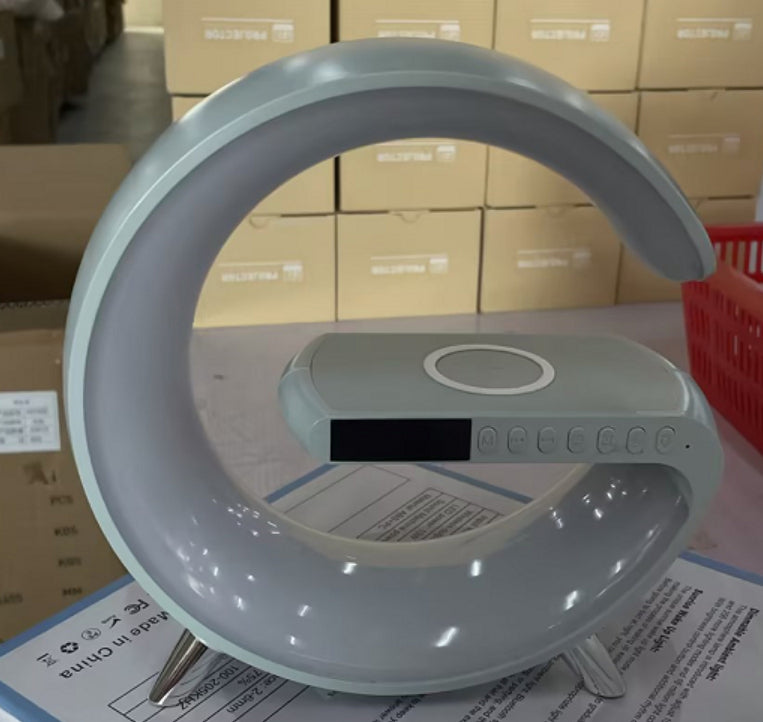 New Intelligent G-Shaped LED Lamp Wireless Charger & Bluetooth Speaker