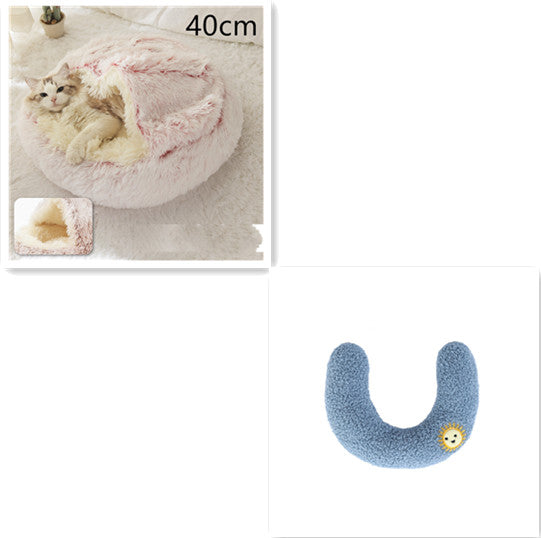 2 In 1 Dog & Cat Bed – Ζεστό Plush Κρεβάτι Κατοικιδίων για Χειμώνα