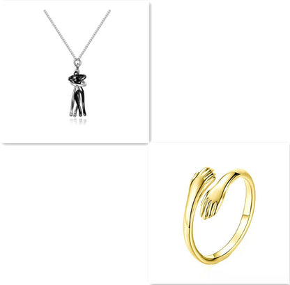 Love Hug Necklace – Unisex Couple Jewelry