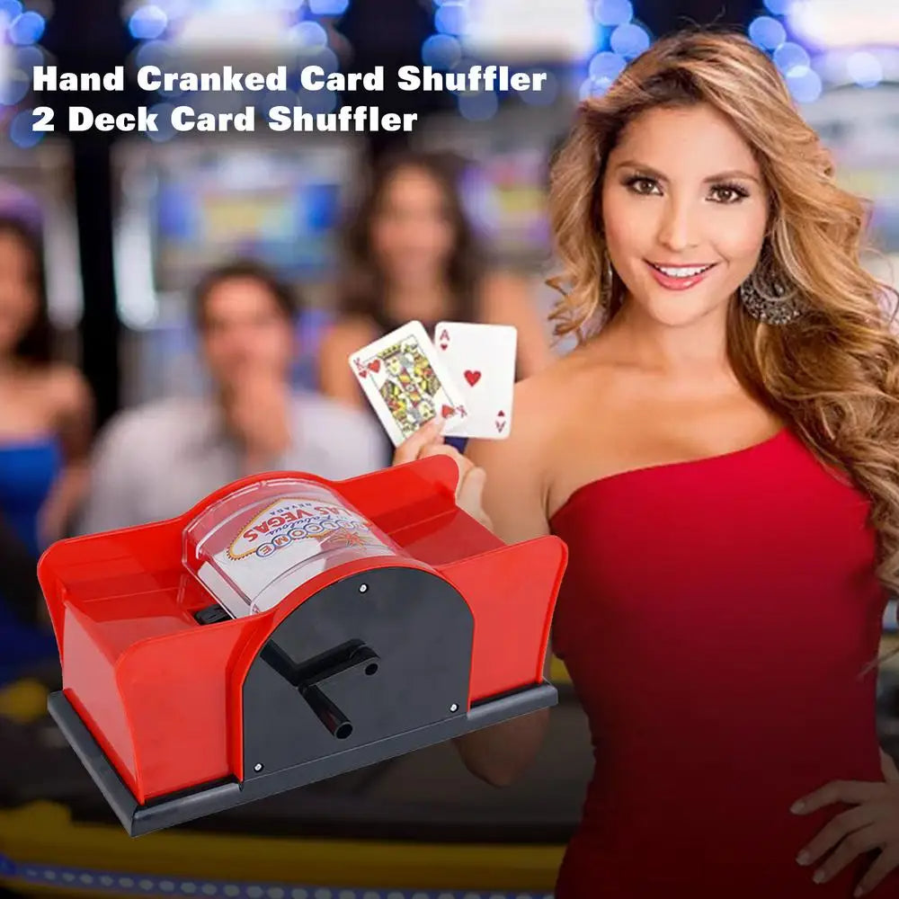 Poker Card Hand Shuffler – Manual Crank Card Shuffling Machine