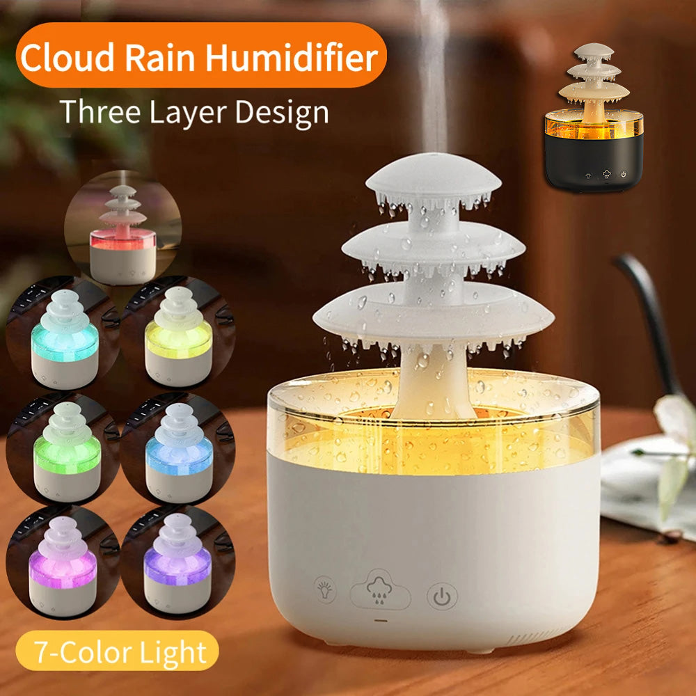 Cloud Rain Air Humidifier – Diffuser Αιθέριων Ελαίων με Εφέ Βροχής