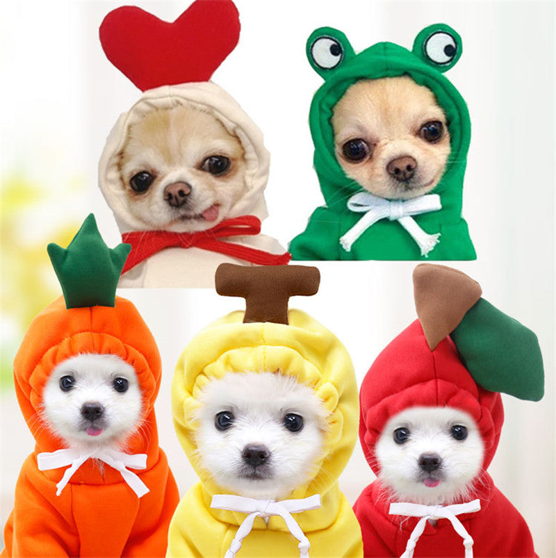 Cute Fruit Dog Hoodie – Warm Winter Pet Clothes