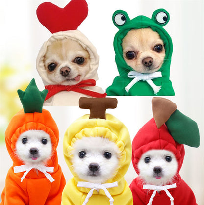 Cute Fruit Dog Hoodie – Warm Winter Pet Clothes