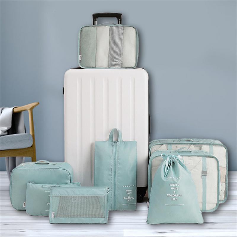 8-Piece Travel Packing Cube Set – Luggage Divider & Organizer Bags