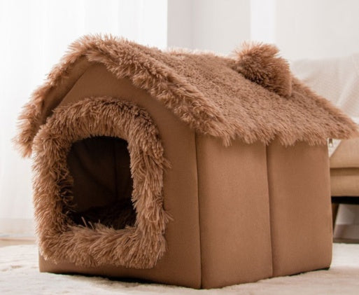 Foldable Dog House Winter Pet Nest – Ζεστό Κρεβατάκι Cave για Κατοικίδια