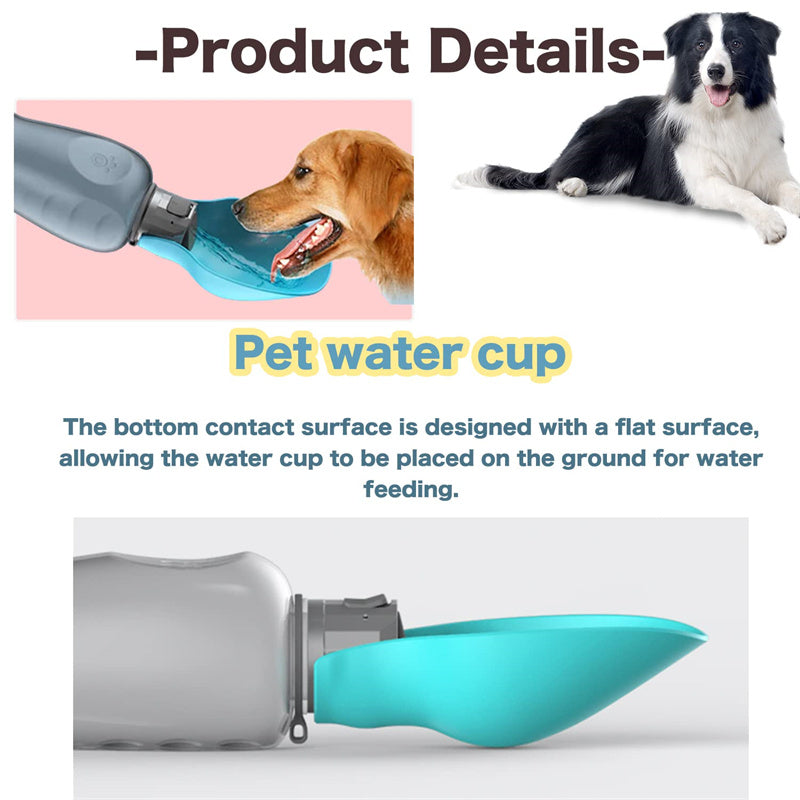 Portable Dog Water Bottle 800ml – Φορητό Παγούρι Νερού με Αναδιπλούμενο Μπολ