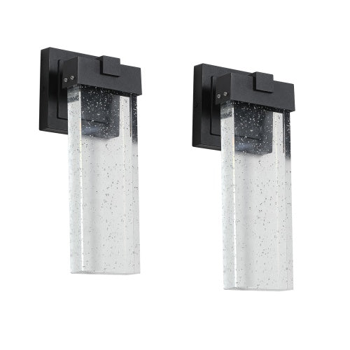 Outdoor Waterproof Clear LED Crystal Wall Light (2 Pack)