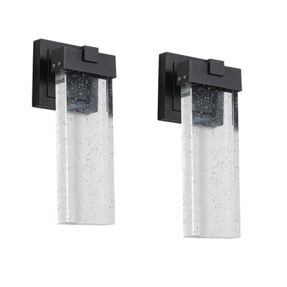 Outdoor Waterproof Clear LED Crystal Wall Light (2 Pack)