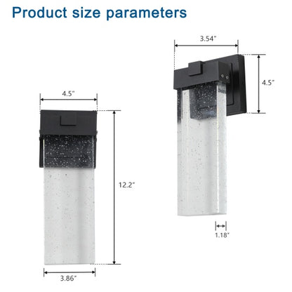 Outdoor Waterproof Clear LED Crystal Wall Light (2 Pack)