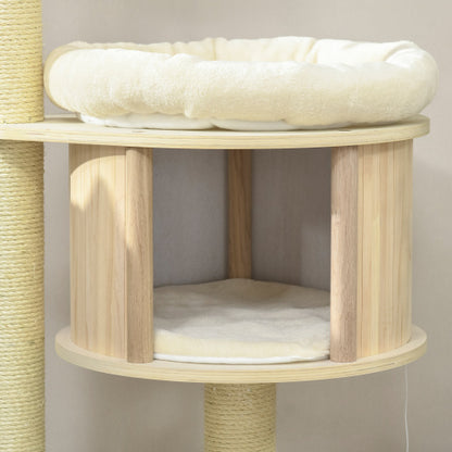 PawHut 3-Level Cat Tree – Sisal Scratching Posts, Soft Cushions & Play Area