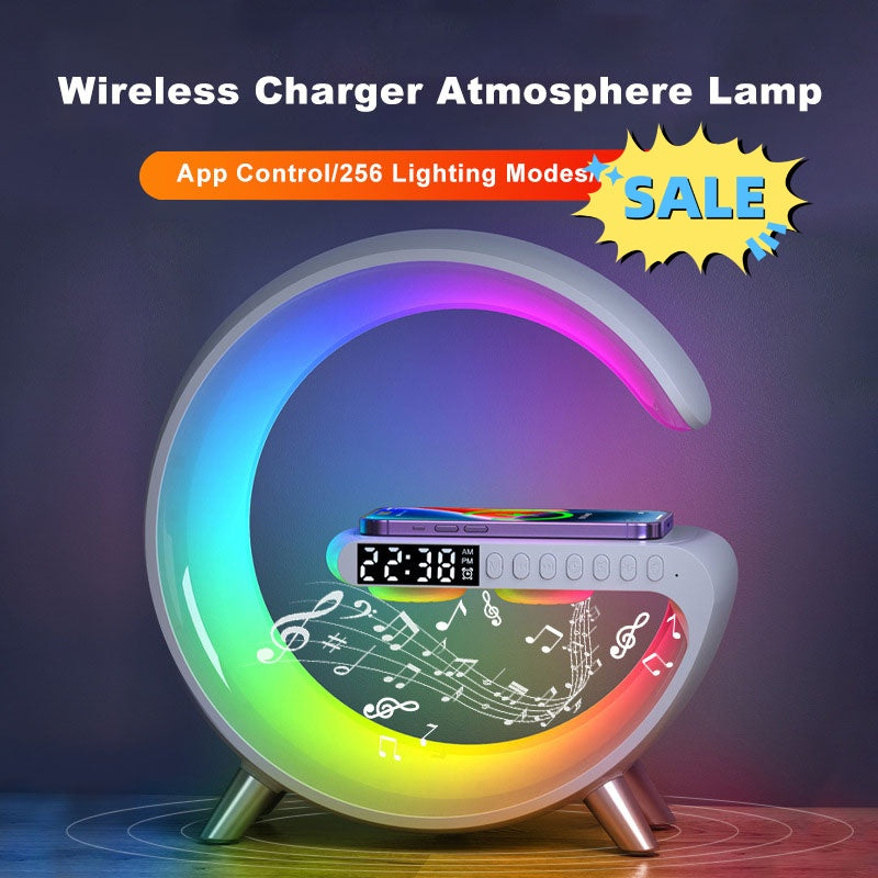 New Intelligent G-Shaped LED Lamp Wireless Charger & Bluetooth Speaker