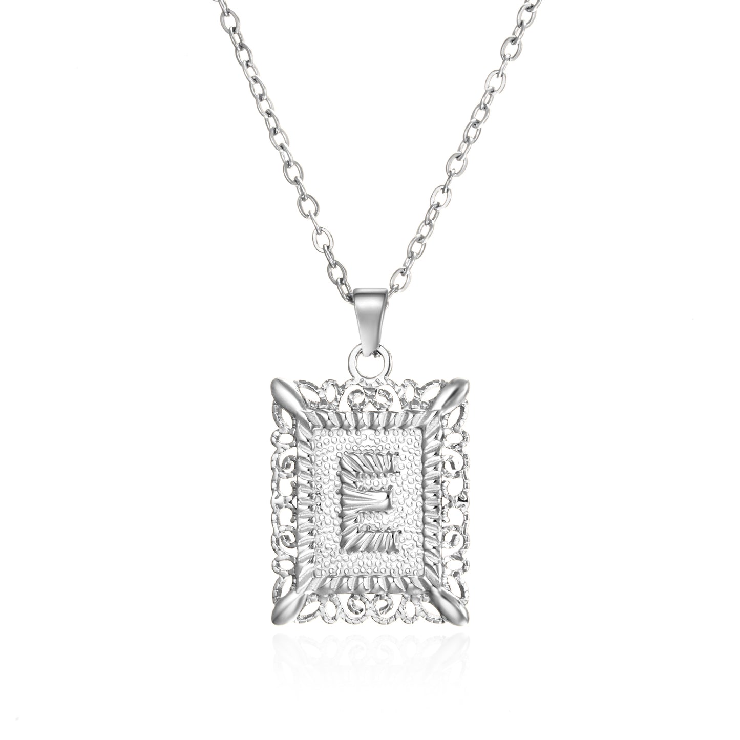Initial Letter Necklace – Stainless Steel Alphabet Pendant