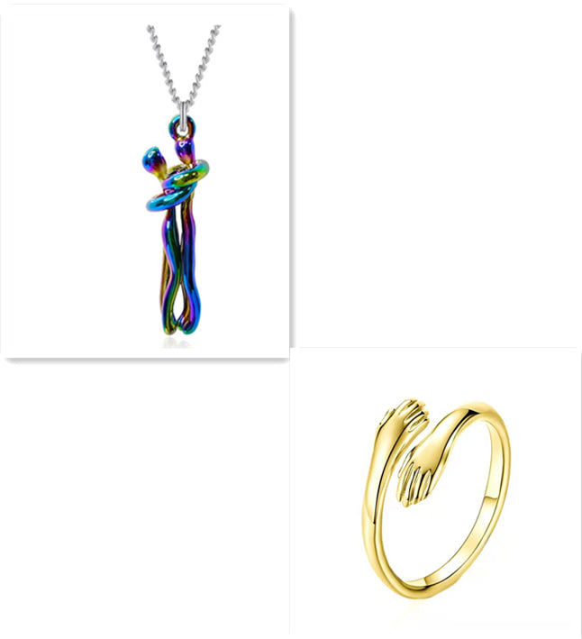 Love Hug Necklace – Unisex Couple Jewelry