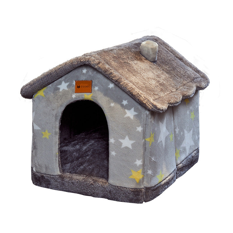 Foldable Dog House Winter Pet Nest – Ζεστό Κρεβατάκι Cave για Κατοικίδια