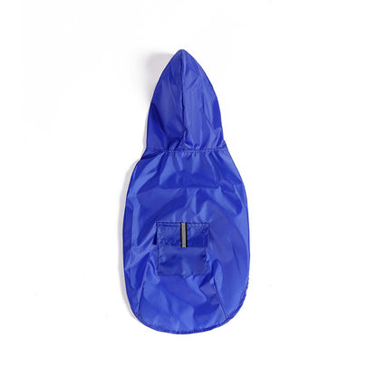 Reflective Large Dog Windproof Hooded Raincoat