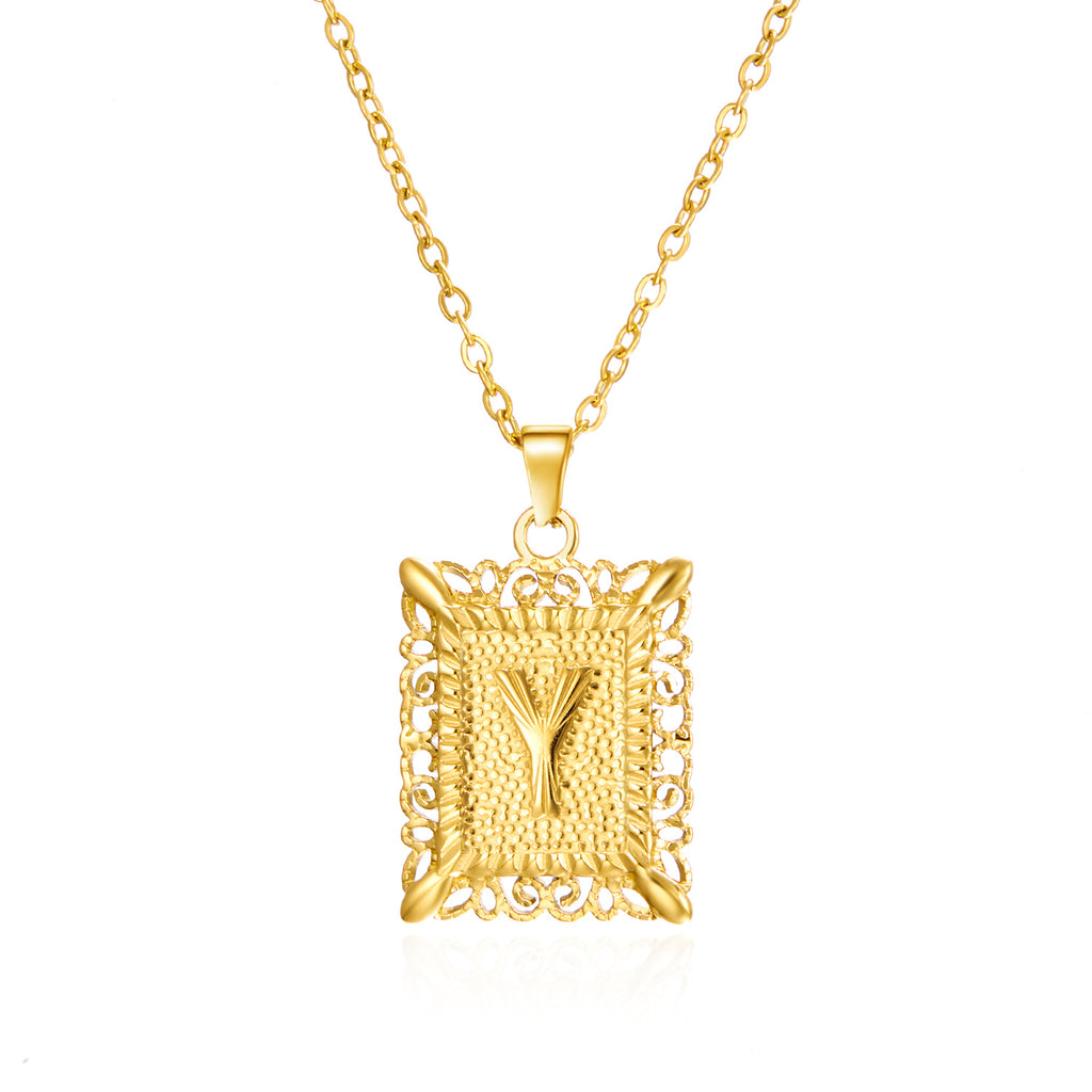 Initial Letter Necklace – Κολιέ με Αρχικό Γράμμα Α-Ζ από Ανοξείδωτο Ατσάλι