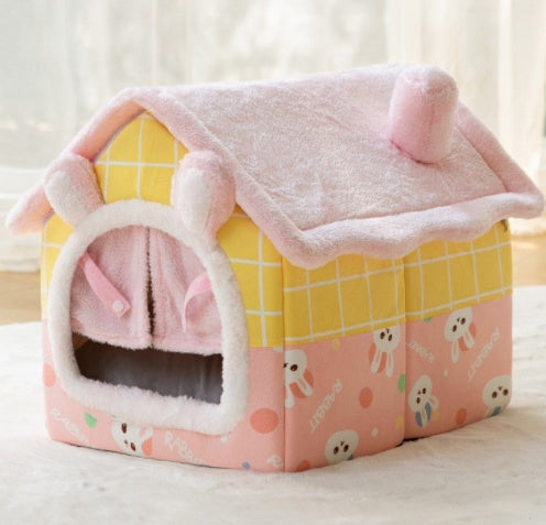 Foldable Dog House Winter Pet Nest – Ζεστό Κρεβατάκι Cave για Κατοικίδια