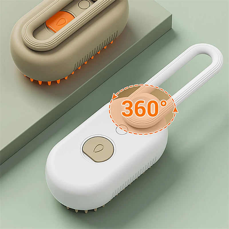 Cat Steam Brush 3-in-1 – Ηλεκτρική Βούρτσα Περιποίησης για Γάτες & Σκύλους
