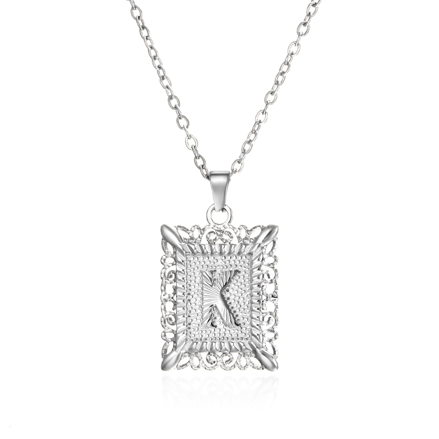 Initial Letter Necklace – Κολιέ με Αρχικό Γράμμα Α-Ζ από Ανοξείδωτο Ατσάλι