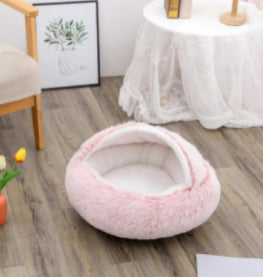2 In 1 Dog & Cat Bed – Ζεστό Plush Κρεβάτι Κατοικιδίων για Χειμώνα