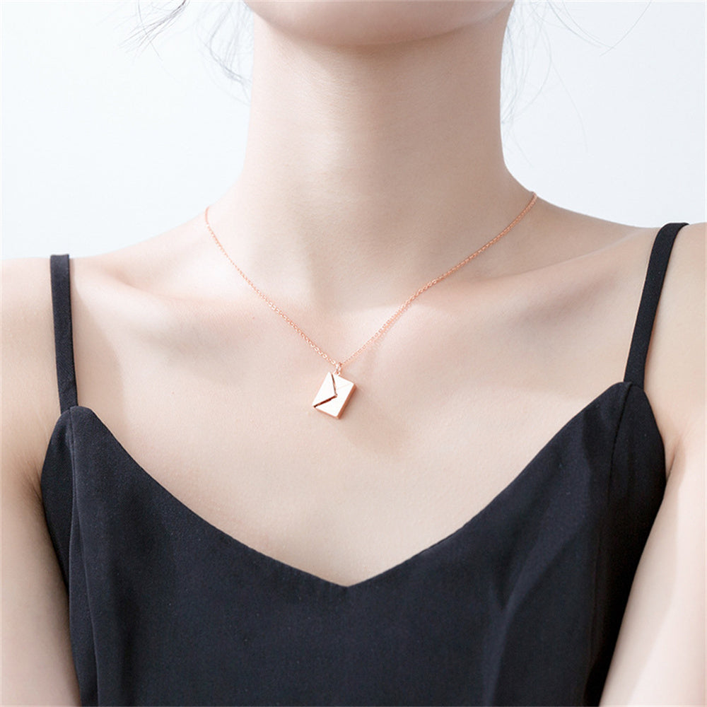 Custom Love Letter Envelope Pendant Necklace – Προσωποποιημένο Κολιέ Love Letter